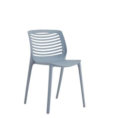High Quality Back Breathable Colorful Dining Stackable Plastic Chairs Home Furniture Dining Restaurant Cafe Plastic Chair