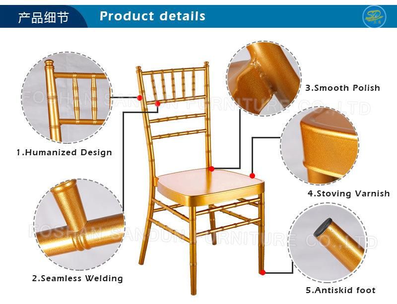 2019 Hot Selling Factory Wholesale Metal Iron Aluminum Chiavari Tiffany Chair