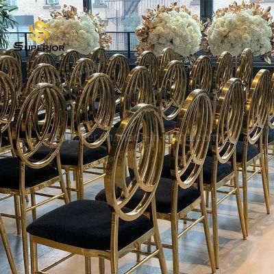 Luxury Gold Phoenix Banquet Chairs with Stainless Steel Frame