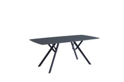 Customized Modern Rock Slate Dining Table with Black Metal Legs