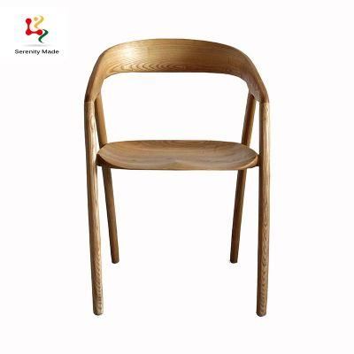 Modern Commercial Coffee Shop Furniture Ash Wood Dining Chair