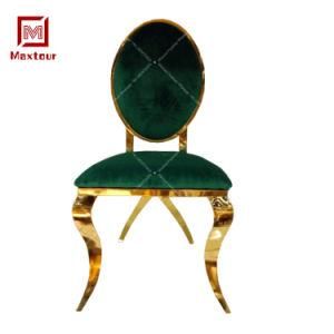 Luxury Stainless Steel Velvet Dining Room Chairs for Wedding Events