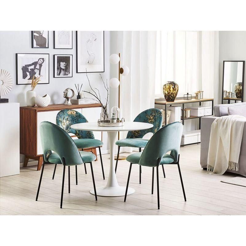 Modern New Design Dining Room Furniture Multicolor Fabric Back Dining Chair
