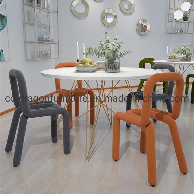 Fashionable Unique Design Fabric Steel Dining Chair for Dining Furniture