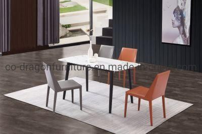 Marble Dining Table for Dining Room Luxury Furniture Steel Table