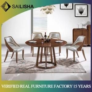 Modern Nordic Solid Wood Furniture Wooden Restaurant Round Dining Table and Chair Set for Home