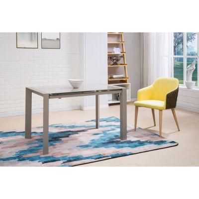 Modern Extension Glass Coffee Dining Table Set