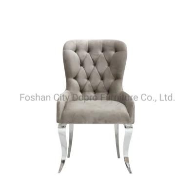 Simple Design Style Stainless Steel Fabric Dining Chair