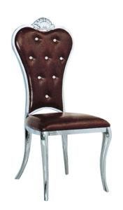 Crown Top Metal Frame Party Chair with Crystal Back
