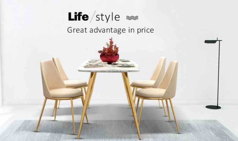Simple and Modern Household Wholesale Market Dining Furniture Restaurant Home Modern Flannel Living Room Dining Chairs