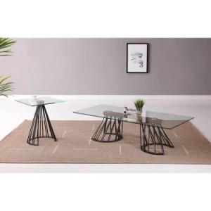 Customized Modern Tempered Glass Rectangle Coffee Table