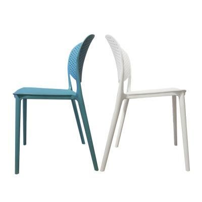 Wholesale Outdoor Furniture Modern Style Plastic Chair Eco-Friendly Blue PP Dining Chair