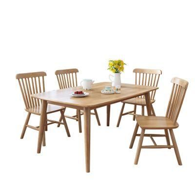 Solid Wood Dining Table and Chair Combination Nordic Restaurant Dining Table and Dining Furniture