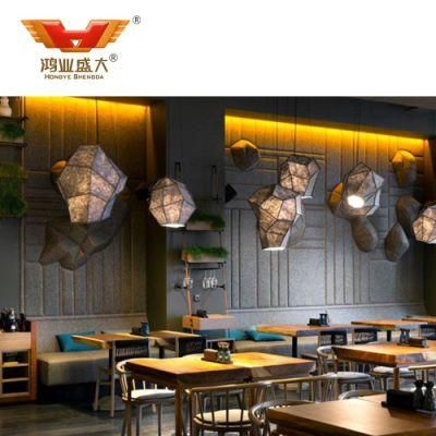 Custom Soild Wood Restaurant Furniture Table and Chair for Cafes