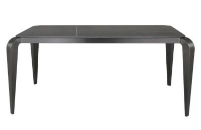 Dining Table with ceramic Top Titanium Base for Diningroom