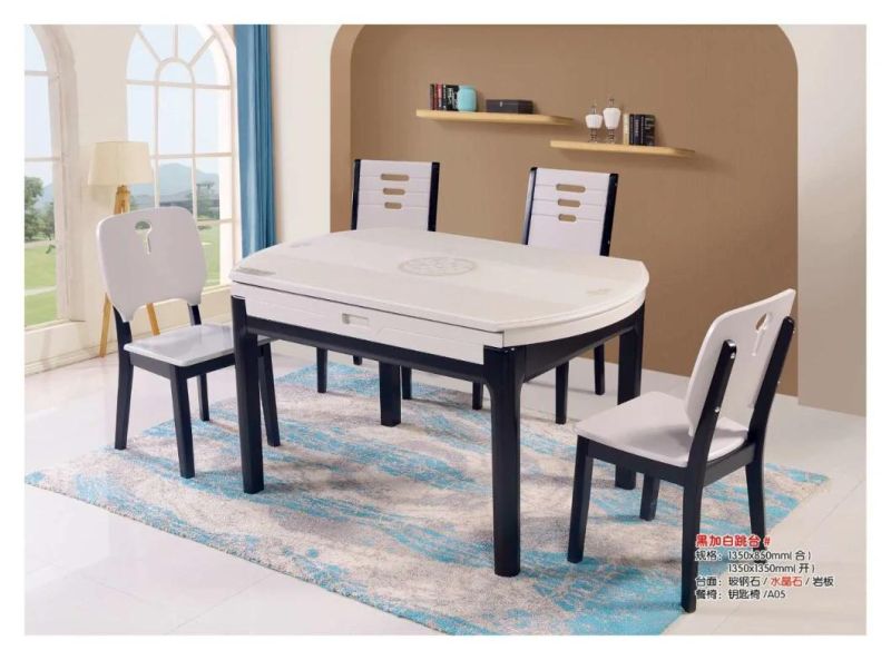 Home Hotel Furniture Modern European Dining Table Set Restaurant Marble Table