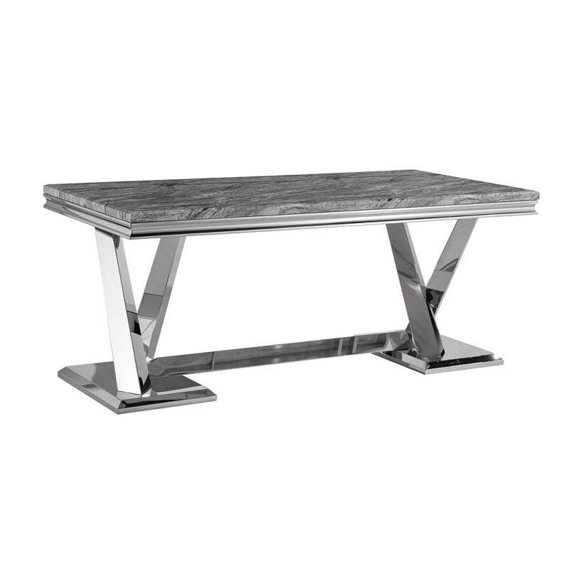 Hot Sales New Design Nordic Home Apartment Restaurant Stainless Steel Dining Table