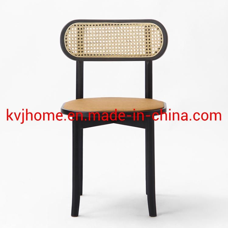 Kvj-6577c Factory Price Dining Room Black Wood Dining Chair