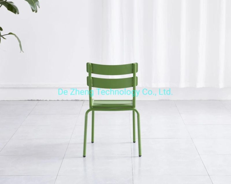 Colorful Aluminum Frame Vintage Industrial Garden Toledo Armless Chair