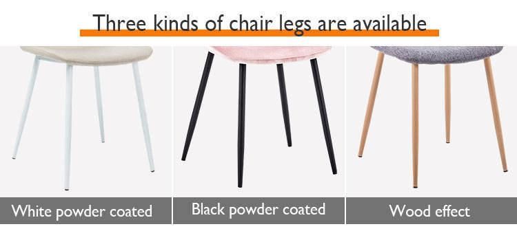 Dining Room Furniture Metal Black Legs Restaurant Modern Fabric Dining Chairs