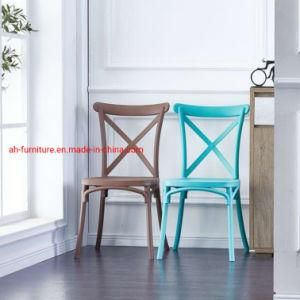 Commercial X Cross Back Plastic Dining Chair
