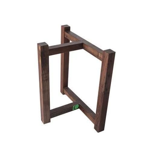 Walnut Solid Wooden Table Base Legs / Metal Table Legs, Metal Table Frame, Dining Table Base