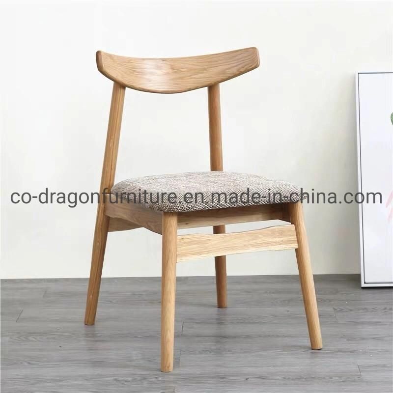 Chinese Wholesale Home Furniture Solid Wood Dining Chair with Fabric