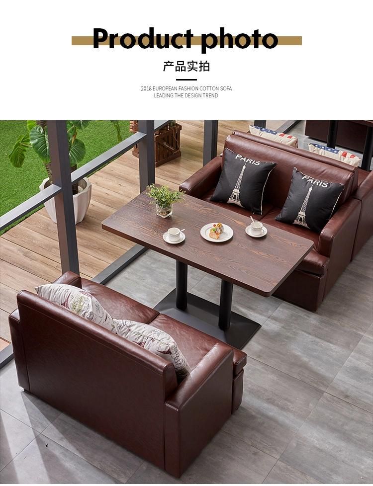 Western Restaurant Coffee Shop Can Customize Tables and Chairs Milk Tea Shop Theme Restaurant Walnut Solid Wood Dining Tables
