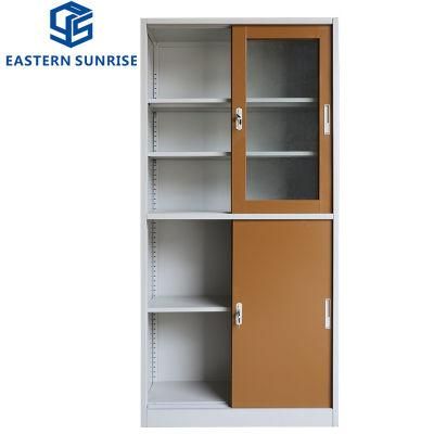 Glass-Steel Door Filing Cabinet with Five Adjustable Shelf