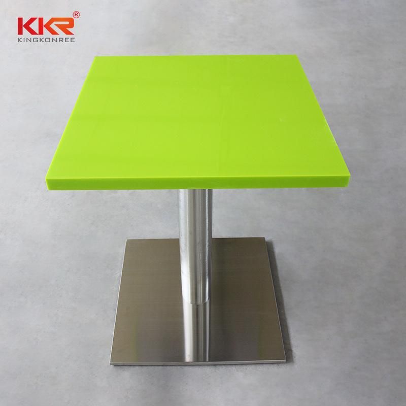 Acrylic Solid Surface Long Narrow Counter Height Bar Table Dining Room Sets One Table with 6 Chairs