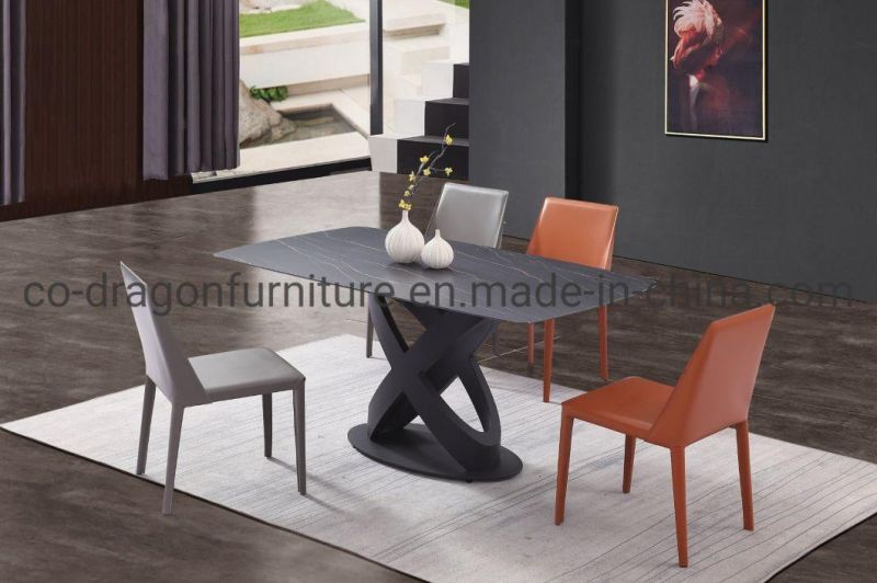 Modern Furniture Unique Legs Dining Table Sets with Marble Top