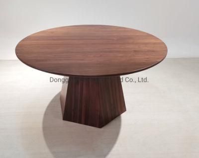 Saw Edge Walnut Solid Wood Table / Natural Wood Round Table