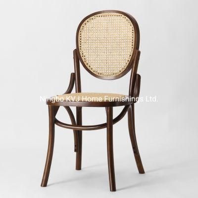 Classic Brown Cane Webbing Rattan Thonet Beech Dining Chair