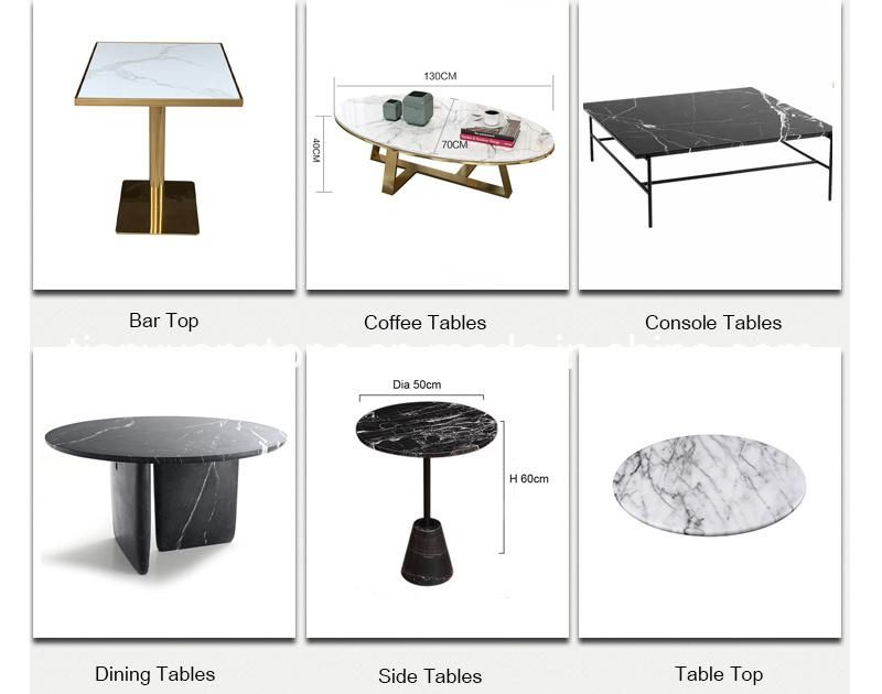 Hotel Dining Furniture Modern Marble Table Top Dinner Table