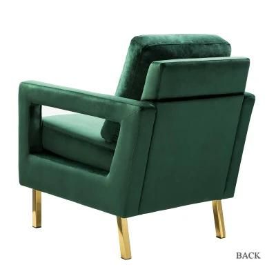 Chair Gold Luxury Cheap Nordic Modern Wholesale Metal Sofa Home Sets Velvet Furniture Waiting Lounge Living Room Accent Chairs
