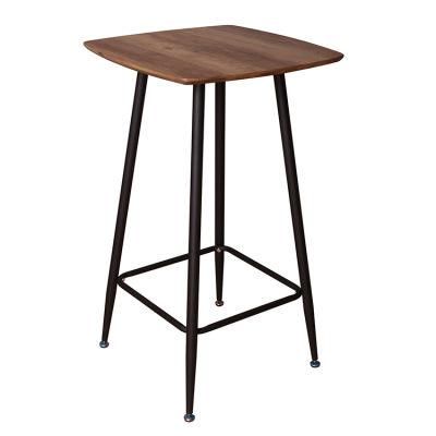 Home Bar Furniture Table High Square Wood Coffee Table Commercial Furniture Modern High Bar Table with Wood Top