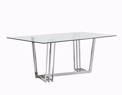 New Design Dining Table with Glass Top