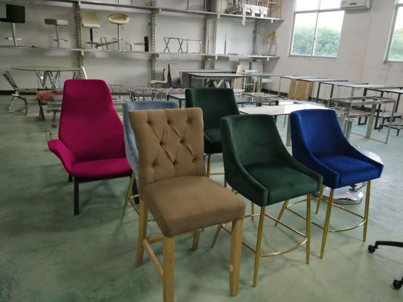 Modern Home Furniture Glass Top Golden Leg Dining Table Set