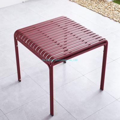 High Quality Colorful Bistro Dining Furniture Outdoor Furniture Bar Garden Furniture Square Table 4 Chairs Restaurant Dining Furniture