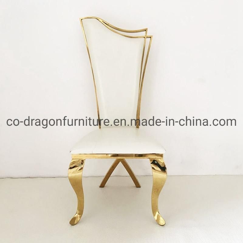 Hot Sale Luxury Gold Stainless Steel Leather Dining Chair Furniture
