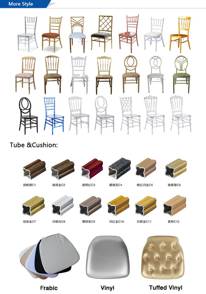 Foshan Manufacturer Wholesale Popular Metal Tiffany Wedding Chiavari Chair