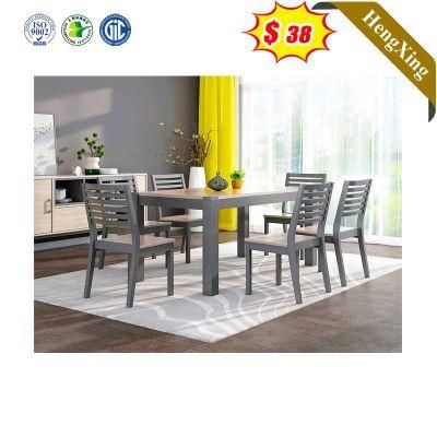 Simple Modern Wood Metal Outdoor Hotel Home Furniture Restaurant Banquet Dining Room Set Dining Table