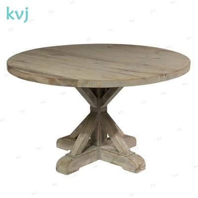 Kvj-7241 Vintage French X Base Round Dining Table