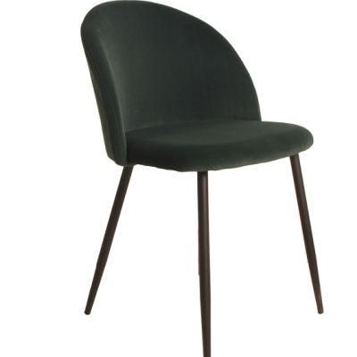 Elegant Modern New Design Grey Velvet Upholstered Dining Chairs