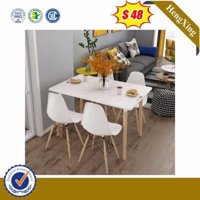 Wholesale Market Simple Modern Design Wooden Home Dining Living Room Furniture Set Plastic Swing Chair Dining Table