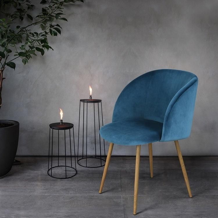 Restaurant Armrest Chair Modern Velvet Fabric Chair for Hotel Dining Chairs Italian Chaise Restaurante for Cafe Diner