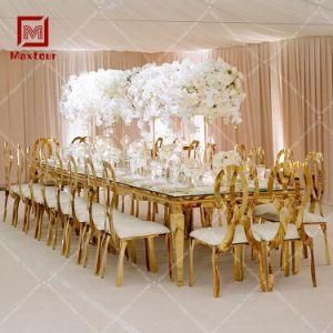 Top Selling Gold Stainless Steel Wedding Royal Chair on Sale