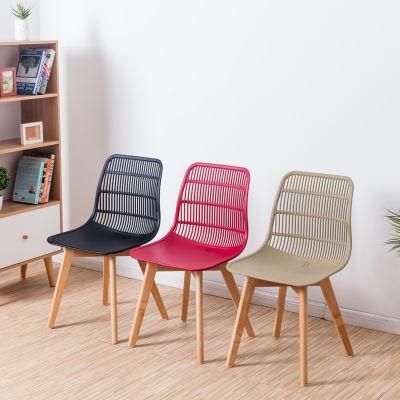 Nordic Cross Leg Plastic Restaurant Chair Chaise Salle a Manger Modern Cafe Tulip Side Chair Plastic Dining Chair