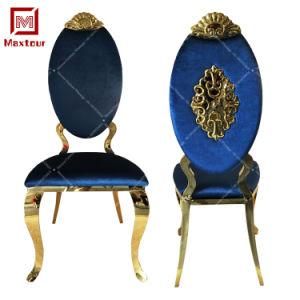 Louis Stainless Steel Throne Dining Chairs for Wedding Events