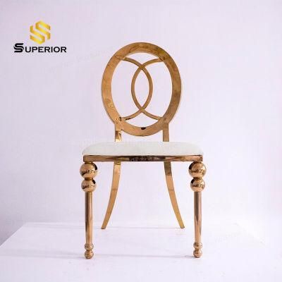 Dubai Luxury Gold Stainless Steel Chairs for Wedding Events